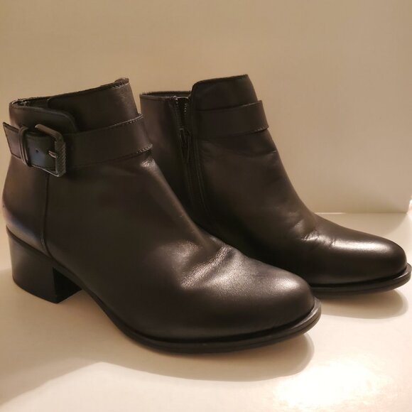 NATURALIZER Black Ankle boots Chunky Heel 1.7" high Size 5.5M. - Picture 3 of 12
